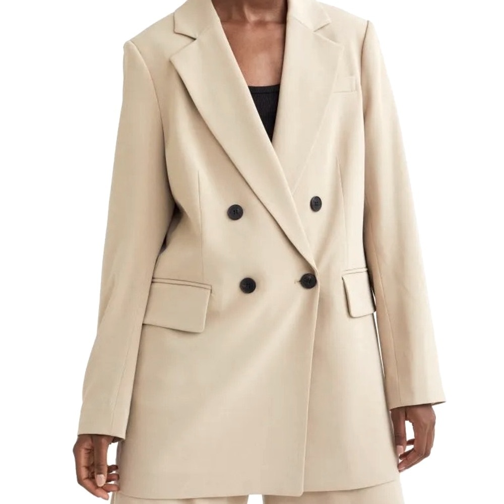 H&M Tan Blazer with Wide Notched Lapels - Picture 4 of 9